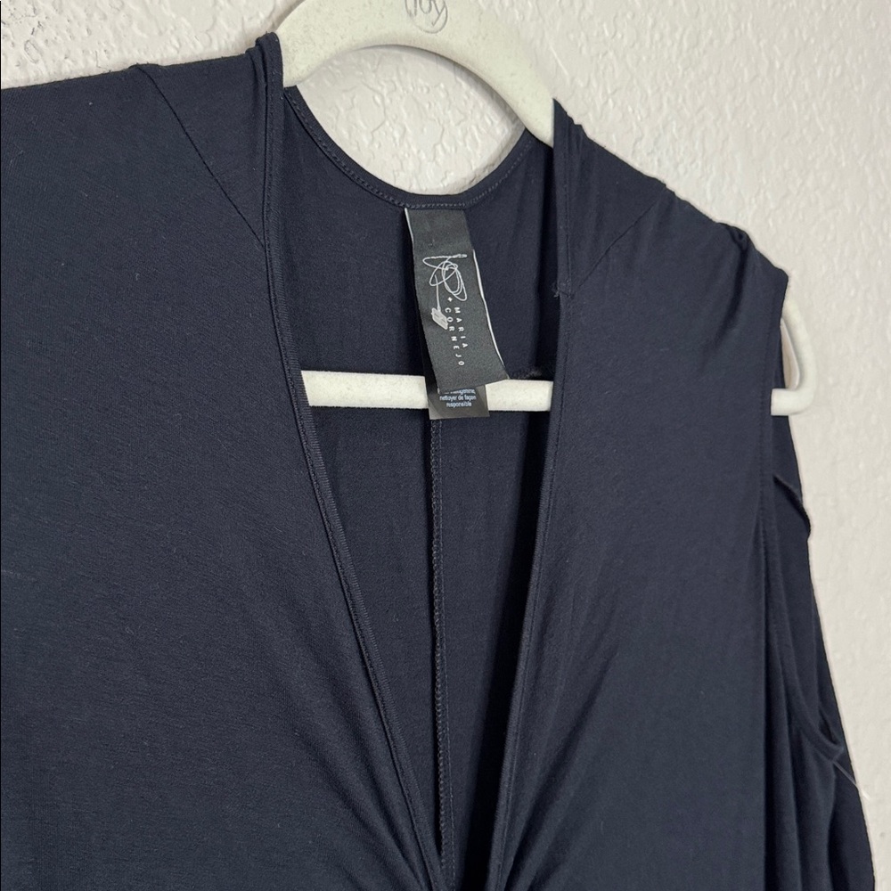 Zero + Maria Cornejo Ruched Flowy Bodice Bodycon Skirt Dress Size Medium Artsy - Picture 4 of 6